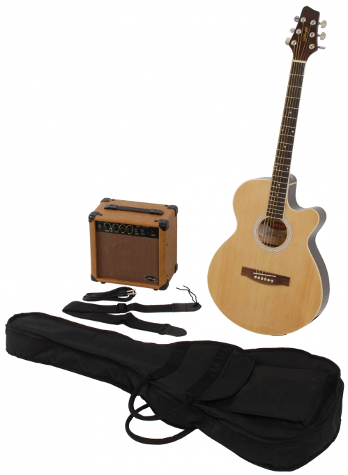 Stagg SW206CE-NT sada elektricko-akustick kytara