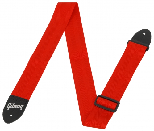 Gibson GSB20 Regular Style2″ Safety Strap Red kytarový popruh Gibson GSB20 Regular Style2″ Safety Strap Red kytarový popruh