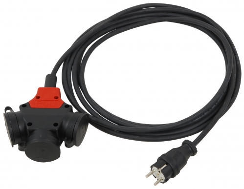 PCE prodlužovací kabel 1 zástrčka - 3 zásuvka, 5m drát PCE prodlužovací kabel 1 zástrčka - 3 zásuvka, 5m drát