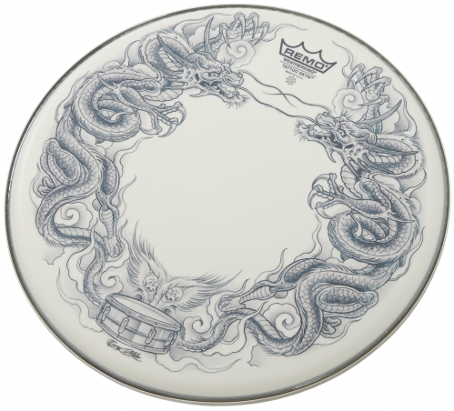 Remo TT-0814-AX-T06 Suede Graphic 13″  b�l�, povle�en�, potah na buben