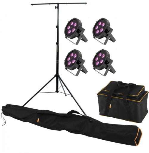 American DJ Mega TRIPARSET - sada 4 x Mega TriPar + stativ