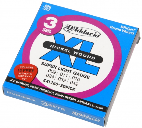 D′Addario EXL 120-3D Pick struny na elektrickou kytaru D′Addario EXL 120-3D Pick struny na elektrickou kytaru