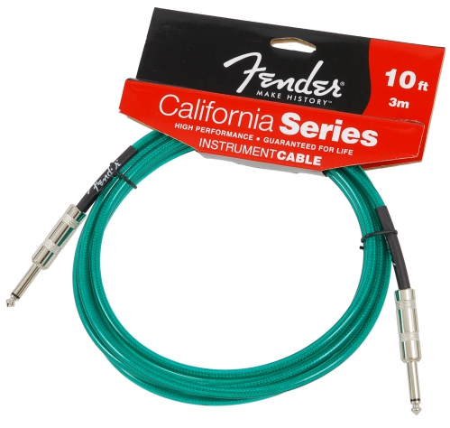 Fender California Surf Green 10ft kytarov kabel