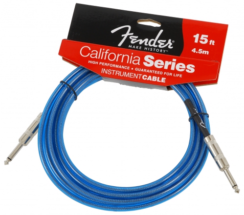 Fender California Lake Placid Blue 15ft kytarov kabel