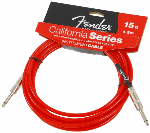 Fender California Candy Apple Red 15ft kytarov kabel