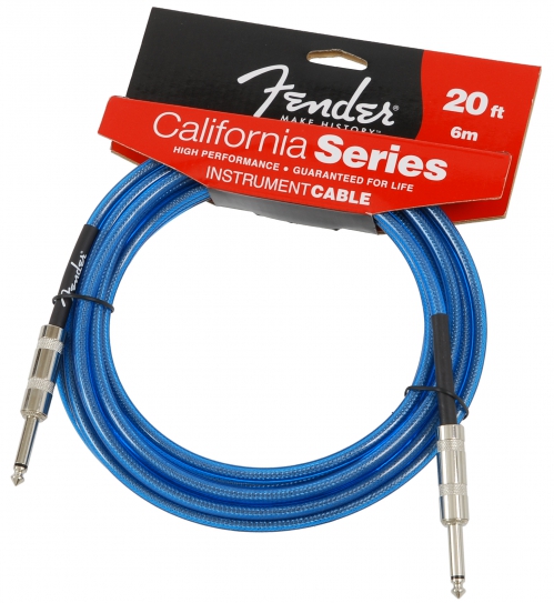 Fender California Lake Placid Blue 20ft kytarov kabel