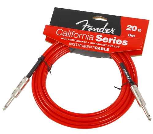 Fender California Candy Apple Red 20ft kytarov kabel