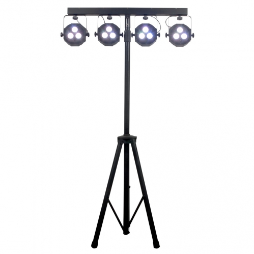 American DJ Mega TRI38 Sys - 4 reflektory LED RGB ploch + bezdrtov non ovlada, stativ, pouzdro