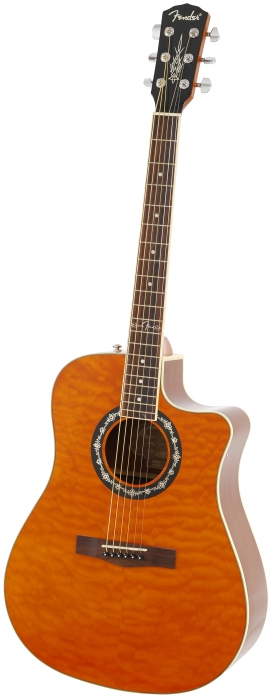 Fender T-Bucket 300 CE RW Amber Quilt elektricko-akustick kytara