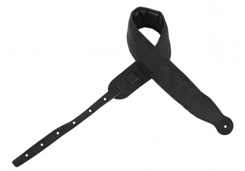 Filippe guitar leather belt 9 cm black