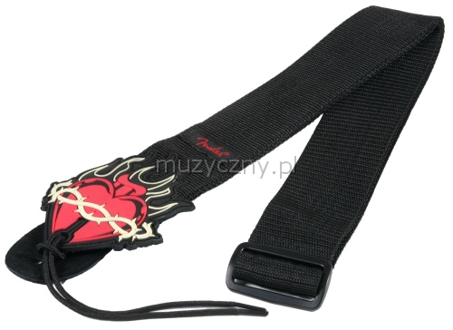 Fender lmpact Sacred Heart Black kytarov popruh