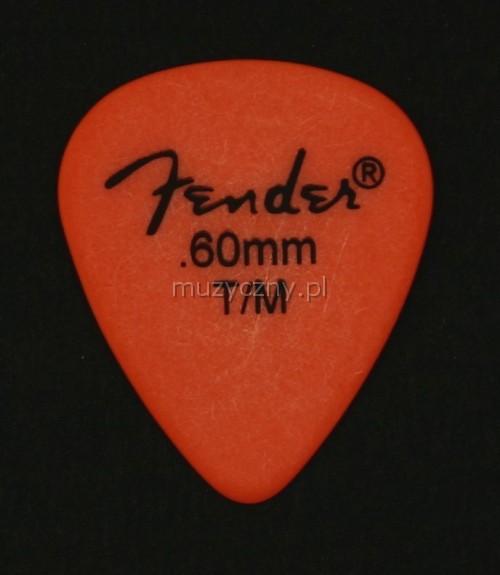 Fender Delrin 0.60 thin/medium orange kytarové trsátko Fender Delrin 0.60 thin/medium orange kytarové trsátko