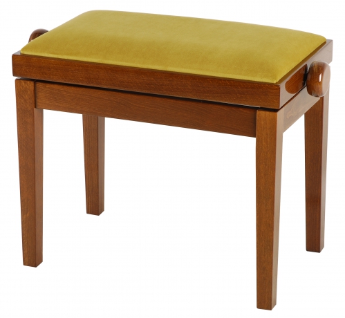 Grenada BG 27 piano bench, gloss walnut, gold drubbing