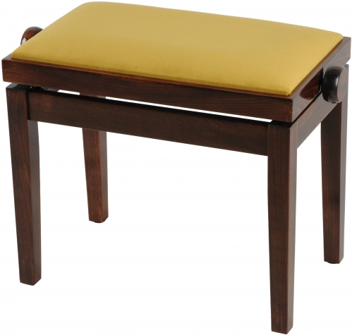 Grenada BG 27 piano bench, gloss walnut, gold drubbing