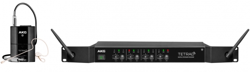 AKG DMS Tetrad Performer Set bezdrtov digitln (2,4 GHz), pijma 4-channel, nhlavn mikrofon