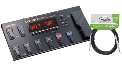 BOSS GT100 multiefekt kytarov + kytarov kabel