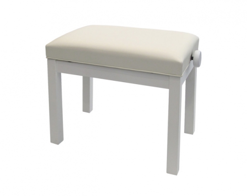 Grenada X 30 piano bench, matte white, leather eco