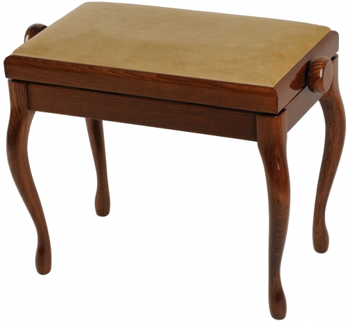 Grenada BG 2 piano bench, gloss walnut, bright brown drubbing