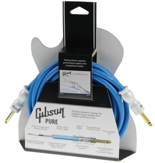 Gibson CAB12 BL 12′ Blue Gibson 3,6m instrumentln kabel