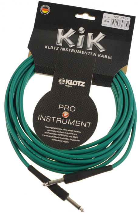 Klotz KIK 6.0 PP GN instrumentln kabel