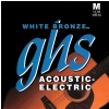 GHS White Bronze struny pro elektroakustickou kytaru, Alloy 52, Medium, .013-.056