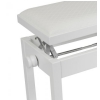 MStar Sonata piano bench, color: white matt, white padding