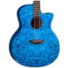 Luna Gypsy Exotic Quilted Ash Trans Blue akustick� kytara