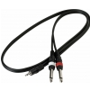 RockCable 20911 D4 patch kabel 2 x TS / 1 x miniTRS