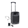 LD Systems Roadbuddy 10HS battery powered bluetooth speaker with mixer, headset and bodypack