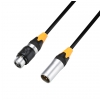 Adam Hall Cables K 4 DMF 1500 IP 65 - Kabel DMX i AES/EBU: 3-stykowe, męskie XLR - żeńskie XLR, IP65, 15 m