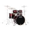 PDP by DW Shell set Concept Maple, Red to Black Sparkle