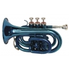 Dimavery TP-300 Bb kapesn trumpeta, modr
