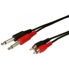Monacor MCA-154 Audio připojovací kabel, 2 x RCA - 2 x 6,3 mm