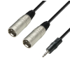 Adam Hall Cables K3 YWMM 0100 - mini TRS / 2xXLRm, 1 m