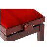 Grenada BG 27 piano bench, matte mahogany, red drubbing