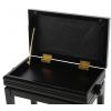 Grenada BG 5 piano bench with drawer, gloss black, leather