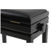 Grenada BG 5 piano bench with drawer, gloss black, leather