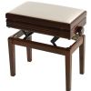 Grenada BG 5 piano bench with drawer, gloss walnut, beige drubbing