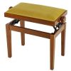 Grenada BG 27 piano bench, gloss walnut, gold drubbing